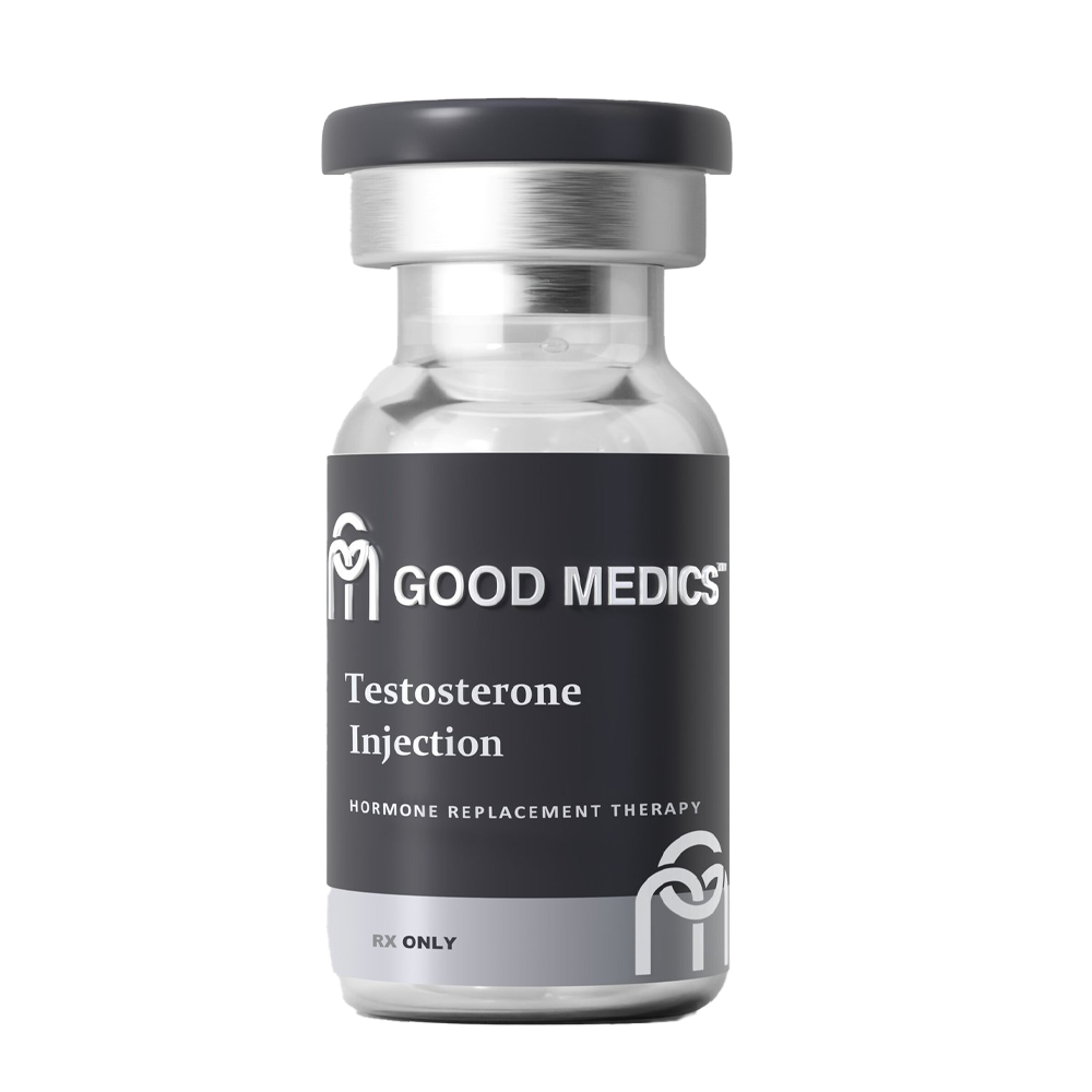 Testosterone cypionate injection vial for men’s hormone replacement therapy