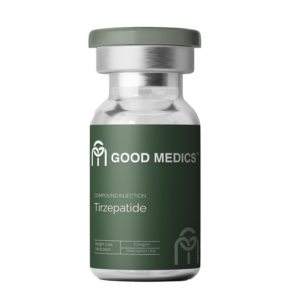 Tirzepatide injection vial for GLP-1 and GIP-based medical weight loss therapy