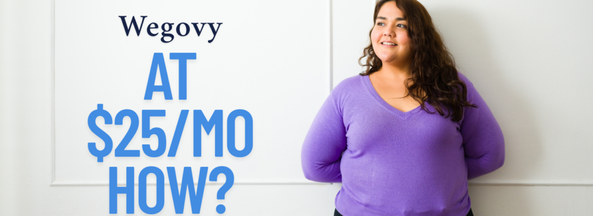 Smiling overweight woman outdoors on her weight loss journey with Wegovy, representing confidence and healthy lifestyle change
